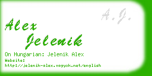 alex jelenik business card